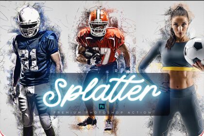 Art Splatter Photoshop Action Free Presets Preview