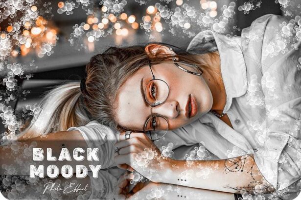 Black Moody Photoshop Action Free Presets Download Preview