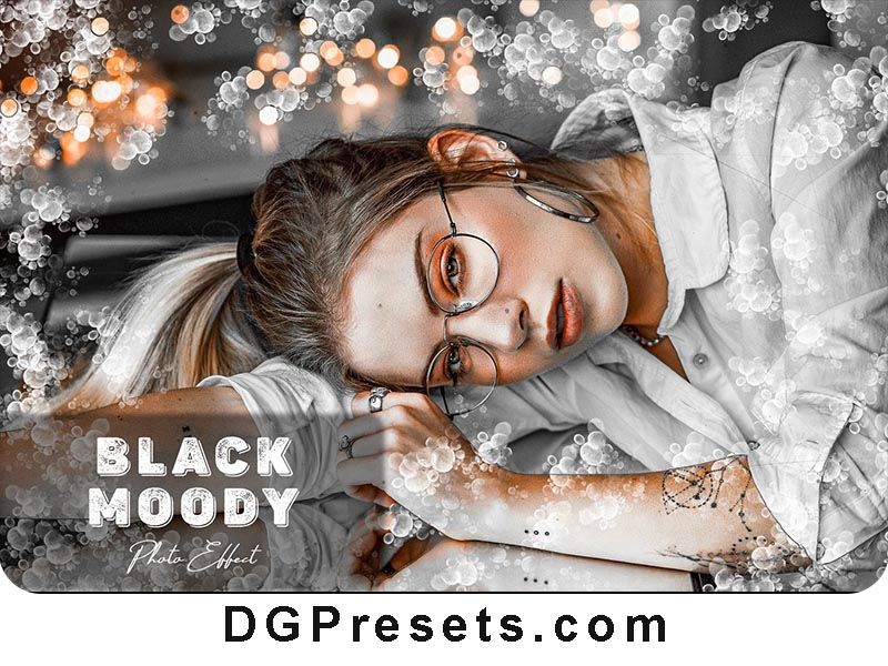 Black Moody Photoshop Action Free Presets Download Preview
