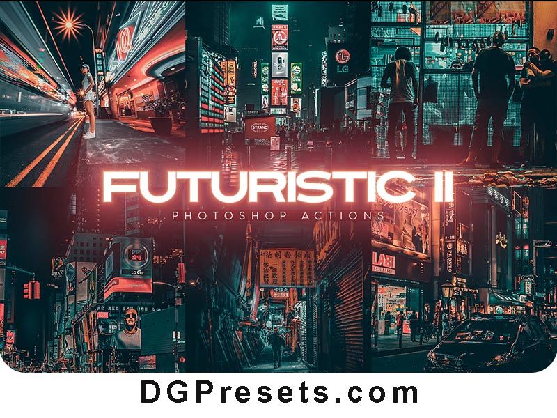 Futuristic Second Generation Photoshop Actions Free Presets Preview