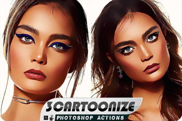 3 Vector Painting Cartoon Photoshop Action Free Download Preview