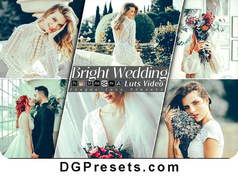 Bright Wedding Lightroom Presets and Premiere Pro LUTs Free Download Preview