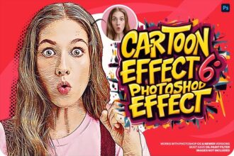 Cartoon Effect 6 Photoshop Action Free Download Preview
