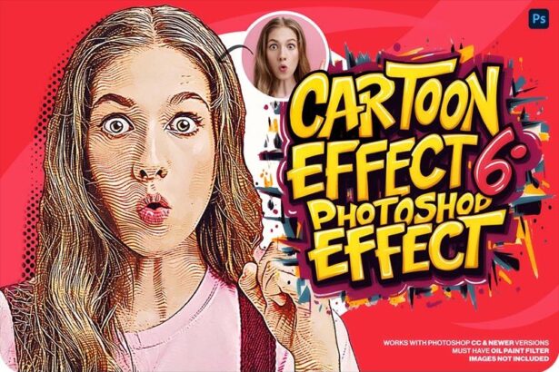 Cartoon Effect 6 Photoshop Action Free Download Preview