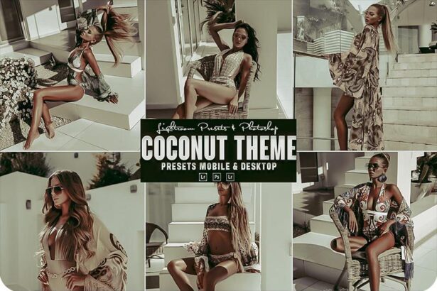 Coconut Theme Photoshop Action and Lightroom Presets Free Download Preview