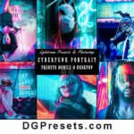 Cyberpunk Portrait Photoshop Action and Lightroom Presets Free Download Preview