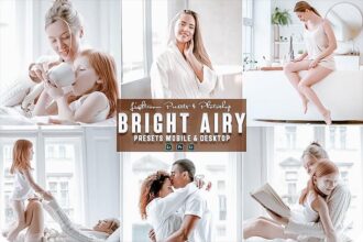 Free Bright and Airy Photoshop Action and Lightroom Presets Preview