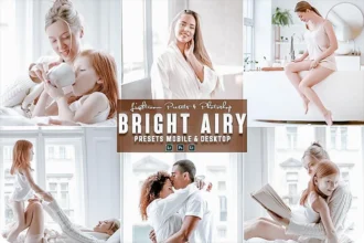 Free Bright and Airy Photoshop Action and Lightroom Presets Preview