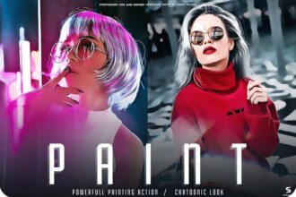 PAINT Photoshop Action Free Presets Download Preview