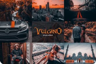 Volcano Photoshop Actions Free Download Preview