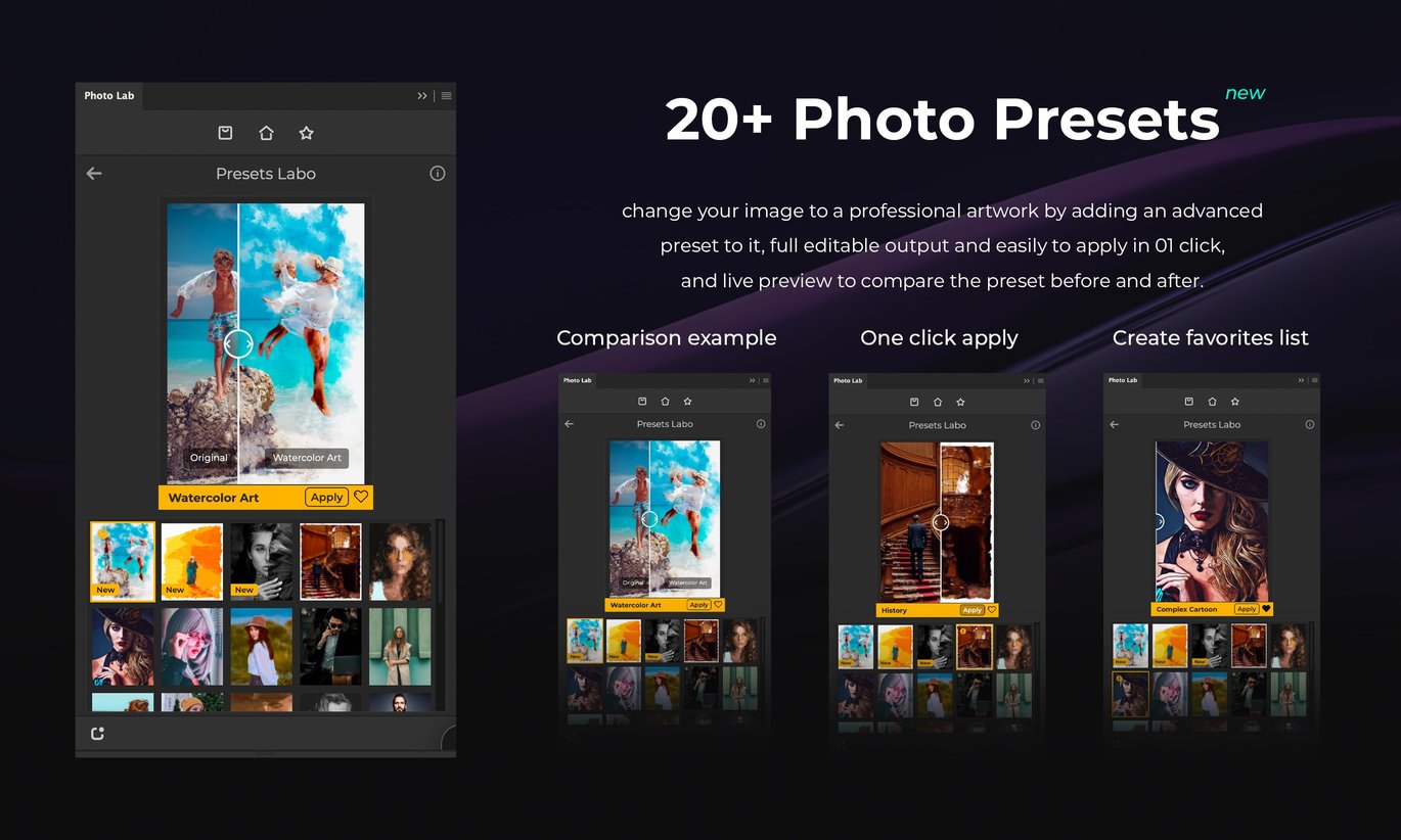 Batch Processing 10 photos with Photo Lab Presets