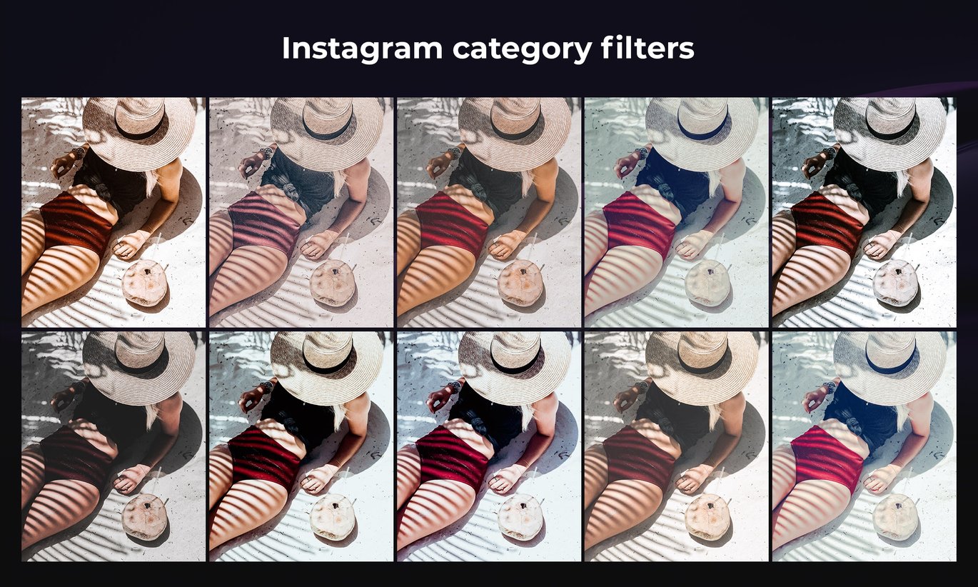 Instagram category filters Photo Lab